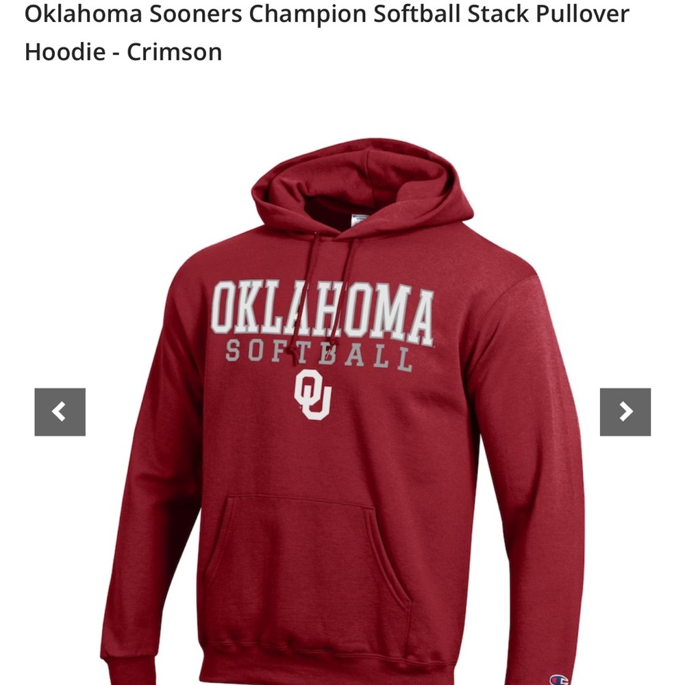 Oklahoma Sooners Champion Softball Stack Pullover
Hoodie - Crimson XXL